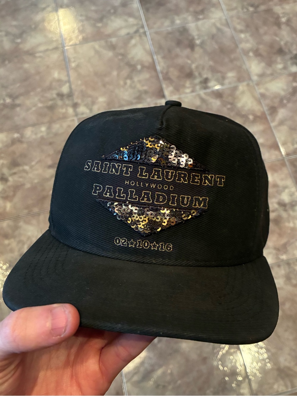 Saint Laurent Paris Palladium Baseball Cap
